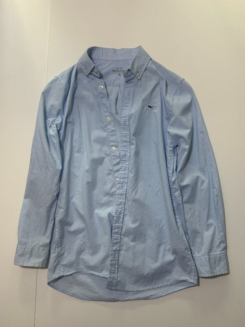 Vineyard Vines Boys Classic Oxford Button Down Shirt Light Blue Youth Medium